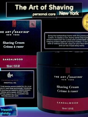 The Art of Shaving NY Premium Shaving Cream | (150ml) Sandalwood Essential Oil